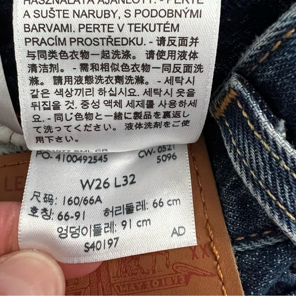 Levi’s Modern 501 Big E Red Tab Re-Issue January 2021 Cambodia Size 26 X 32 - Picture 8 of 10